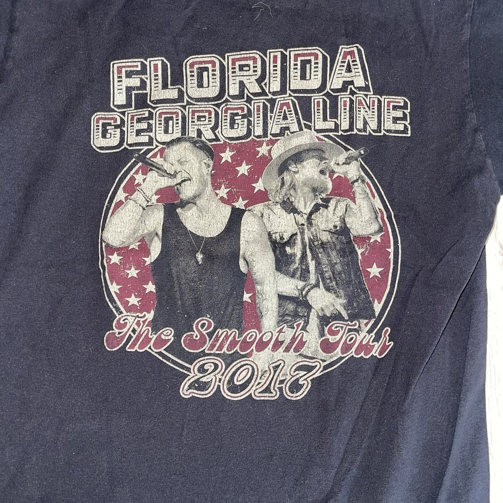 Florida Georgia Line The Smooth Tour 2017 T-Shirt Size Small Country Music Black